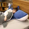 Plush Dolls Giant Megalodon Shark kpop Plush Toys For Girls Huge Kawaii Soft Stuffed Doll Pillow Cushion Greative Birthday Gifts for KidsL2404