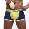 Underpants JOCKMAIL Brand Sexy Men Underwear Bulge Enhancing Boxer Include Penis Pad And Hips Buttocks Double Removable Push Up Cup