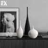 Vases White And Black Modern Minimalist Handmade Art Zen Vase Ceramic Ornaments Living Room Model Home Decoration Gift