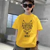 T-Shirts Çocuk Kurt Gömlek Çocuk Giysileri Erkek Kız Kızlar Çocuk Kıyafetleri Kısa Kollu Erkekler T-Shirt Hayvan T-Shirt Genç Pamuk Gömlek2404