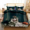 Stelt horrorfilm Annabelle 3D -geprinte dekbedovertrekset Twin Full Queen King Size Bedding Set Bed Linens Beddengoed Bedebladen voor Young K78