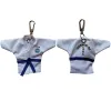 Produits 5 couleurs Vente porte-clés ITF Taekwondo Uniforme Kimono Supplies Cartoon Pendant Taekwondo Sport Cadeaux KeepSake Key Button Key Ring