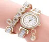 Montre-bracelets Bracelet multicouche Bracelet Quartz Watch Alloy Crystal Love Lettre