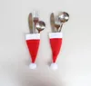 Santa Claus Christmas Mini Hat Dîner intérieur Spoon Forks décorations ornements