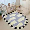 Carpets tapis de style nordique pour chambre à coucher mignon dessin animé chambre de lit de chevet de chevet moelleuse moelleuse bébé rampe