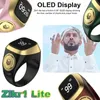 Iqibla zikr1 lite smart tasbih tally contatore digitale per musulmani tasbeeh zikr anello 5 tempo di preghiera di preghiera rimprovera impermeabile 240423