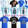 2025 Fans Player Version Argentinas HOME AWAY Soccer Jerseys MESSIS DYBALA DI MARIA MARTINEZ DE PAUL Men and kids