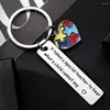 Keychains Autism Awarensed Puzzle Puzzle Keychain Hope Colorful Key Teacher Cadeaux Cadeau Pièce Pendant Puz I1I8