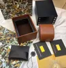 Высококачественный коричневый цвет Leathe Boxes Подарочная коробка 1884 Броховые брошюры.