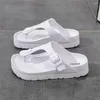 Casual schoenen Damesplatform Flip Flops Trendy Solid Color Riem Slide Summer Outdoor Strandglaasjes