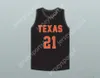 Anpassad herr Youth/Kids Alex Caruso 21 Texas D1 Ambassadors AAU Black Basketball Jersey 2 Top Stitched S-6XL