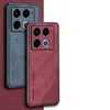 Matt läder för Infinix Hot 40i Note 40 Pro Plus Tecno Spark Go 20 20C Pop 8 Smart Case Slim Hard Back Protection Cover