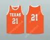 Anpassad Nay Name Mens Youth/Kids Player 21 Texas D1 Ambassadors AAU Orange Basketball Jersey 2 Stitched S-6XL