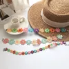 Hangers boho ketting vrouw kleur kindermeisje mozaïek bloem kraag schattig contrast sieraden kanten choker