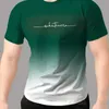 Męskie koszulki Męskie T-shirt styl gradientu Wzór druk męski wygodna elegancka koszulka z krótkim rękawem Szybkie suszenie Owwrotne odzież TOPSL2404