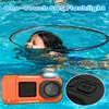 Câmera de 33 pés subaquática de câmera 4K, câmera à prova d'água, câmera subaquática de tela dupla de 65MP de foco automático para snorkeling IP68 Câmera digital flutuante compacta IP68