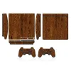 Adesivi in legno 1601 protezione adesiva per pelle in vinile per Sony PS3 Slim PlayStation 3 Slim e 2 adesivi per le skin controller