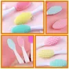 Makeup Brushes 5st Lip Double Sided Scrub Brush Tools Silikon Exfolierande