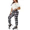 Women's Two Piece Pants designer CY9107 Fashion Printed Casual Sports Set ATAY