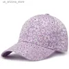 Ball Caps Cntang Summer Women Rhinestone Baseball Hat Flower Hafted Hat Womens Button Modna Moda Projektant Sun Hat Hip Hop Y2K Hat Q240425