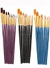 10 pcs Artist Nylon Paint Brush Professional Watercolor Acrylic Wooden Handle Painting Brushes Make Up Tools2328796