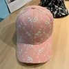 Caps de bola Princesa estilo Flor Bordado Baseball Primavera e verão mulheres protetora solar Cap de Lady Breathable Snapback Hats Young Girl Girl