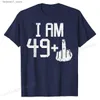 남자 티셔츠 남성 49 1 플러스 가운데 손가락 50 번째 생일 선물 티셔츠 패턴면 남성 티셔츠 디자인 Q240425