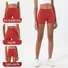 Soisou Nylon Gym Short Yoga Fitness Women Cycling Shorts Tight Elastic Breattable High midje Sport Pants No T Lines 13 Colors 240425