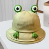 디자이너 와이드 브림 모자 버킷 모자 귀여운 성인 개구리 어부 모자 모자 만화 부모-자녀 모자 봄과 여름 태양 보호 및 햇빛 모자 모자