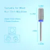 Bits Large Round Top with Diamond Nail Drill Bit Carbide Tungsten Barrel Cutter Left Right Hand Two Way Grinding Remover for Nail Gel