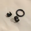 Sindlan 3Pcs Punk Black Ear Cuff for Women Men Fake Piercing Stainless Steel Earrings Couple Emo Fashion Jewelry Aretes De Mujer 240423