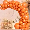 Party Decoration Matte Orange Balloon 107 st födelsedag Deco Celebration Decor Theme Event inomhusförsörjning