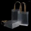 Storage Bags INS Semi Transparent PVC Frosted PP Handbag Wedding Party Gift Packing Candy Jewelry Flowers Bag