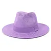 Weitkehne Hüte Eimer Hüte Großhandel der Sommersonnenhüte Panama Weitbraune Straßenhüte Mode und farbenfrohe Jazz Beach und Damen Sonnenhüte 240424