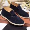 Loro piano LP Sneaker Suede Buty Walk Women Krótkie wysokiej jakości buty swobodne buty męskie płaskie spacery