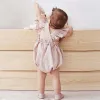 One-pièce pour les bébé-nés de l'été Babes filles Rompers Ruffles sans manchette de sangle de sangle de combinaison