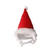 Hondenkleding Pet Santa Claus Cap Hamster Festival Kostuum Kerstmishoed Guinea Vigratten Kleine dieren Hoofdaccessoires