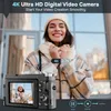 写真用の4KデジタルカメラアップグレードされたYouTubeビデオコンパクトカメラ用の48MPブロギングカメラ180°3.0インチのオートフォーカス4Kカメラ