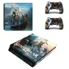 Naklejki God of War 3 Pełna okładka Paski Ps4 Slim Skin Sticker Dekal Winyl do PlayStation 4 Kontroler konsoli PS4 Slim Naklejka