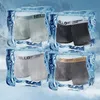 Mens U Convex Pouch Underwear Boys Ice Silk Mesh Boxers Shorts Youth Fashion Cool Loose Breathable for Young Teenager Aro Pants 240425