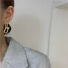 Fashion Simple Ttifeeny Earrings Versatile Ni Nis style cool and metal bamboo link minimalist tassel earrings female internet celebrity fashionable