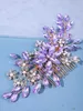 Bijoux de cheveux de mariage Perle Crystal Fleur cheveux nuptiale Combs Rimestone Hair Bijoux Accessoires de mariage Bridal Tiara Prom Prom Pearl Headwear D240425