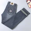 Brand de mode d'automne de jeans masculin B Marque de mode Slim coréen Pantalon épaisse Pantalon bleu-gris