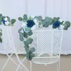 Dekoratif çiçekler Avrupa tarzı düğün sandalye çiçek dekor açık parti tabela asma arka plan