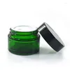 Lagerflaschen 100pcs 50g 30g Green Glass Jar Face Cream Container Kosmetik Packag Kosmetische braune Bernsteingläser
