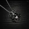 Colliers pendants Shonemes Collier Spider Collier en acier en acier Punk Gothic Style Bijoux pour hommes