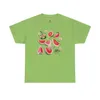 거리 트렌드 재미있는 멜론 과일 프린트 티셔츠 여성 Y2K하라 주쿠 패션 레트로 커플 캐주얼 한 느슨한 대형 티셔츠 240425