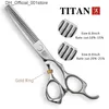 Hair Scissors Hair Scissors titan Professional barber tools hair scissor 230217 Q240425