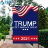 Banner électoral des drapeaux 2024 Trump Garden Campaign pour les bannières du président du drapeau maintiennent l'Amérique Great S LL