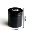 زجاجات 12pcs/Lot 50ml500ml Pet Black Portable Cream Jars Pot Box Makeup Nail Art Cosmetic Bead Storage Contage Cream Bottle